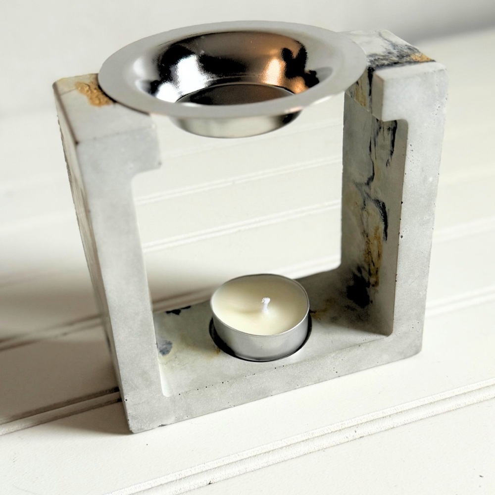 Modern Concrete Wax melt warmer oil, Essential Oil Diffuser, Minimalistic Decor.